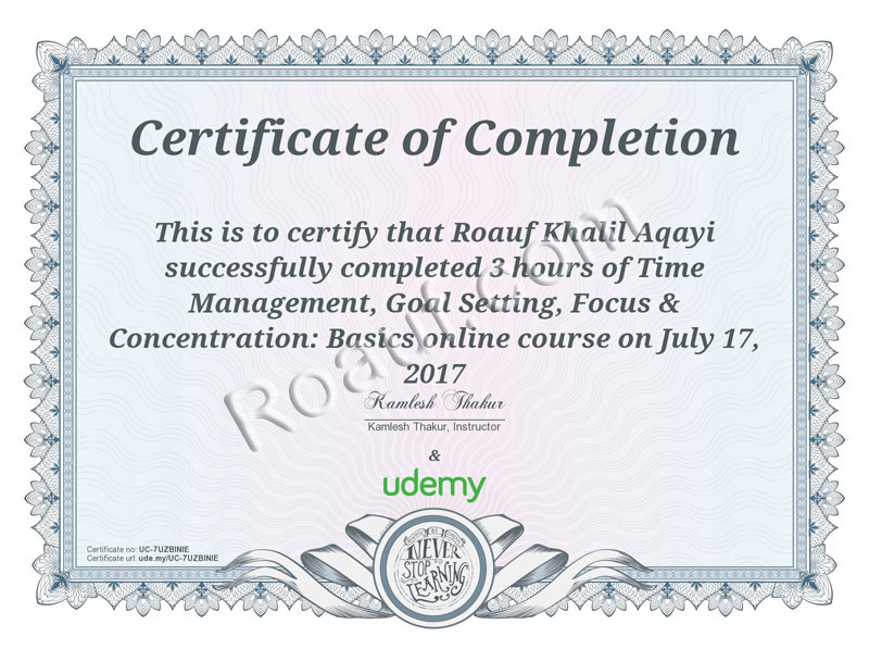PSYCOLOGY Certificate